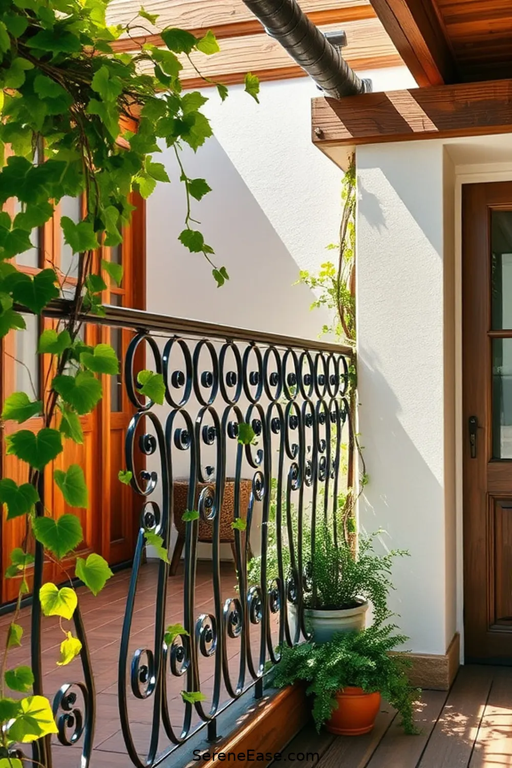 23 Ways to Incorporate Metallic Accents Into Your Rustic Outdoor Patio Style 14 Incorporate Metal Railings for 23 Ways to Incorporate Metallic Accents Into Your Rustic Outdoor Patio Style