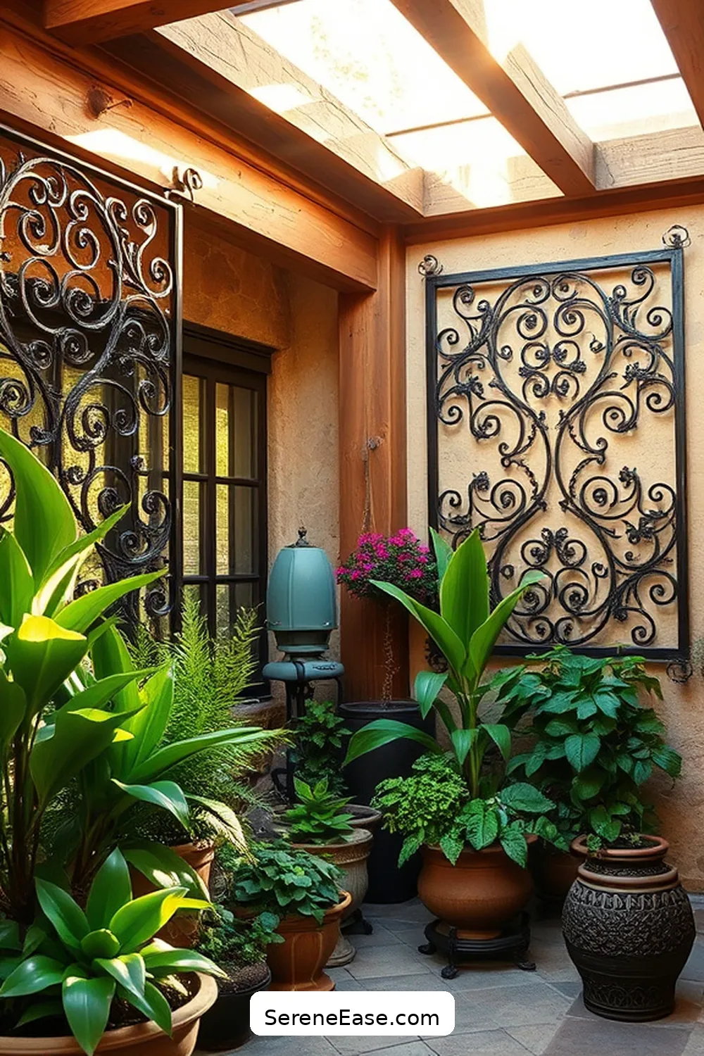23 Ways to Incorporate Metallic Accents Into Your Rustic Outdoor Patio Style 7 Use Decorative Metal Screens for 23 Ways to Incorporate Metallic Accents Into Your Rustic Outdoor Patio Style