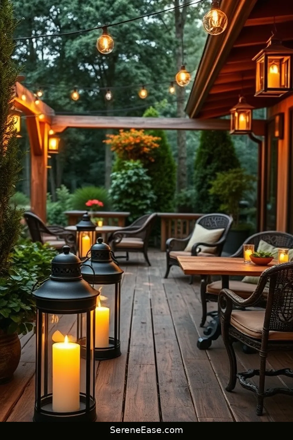 23 Ways to Incorporate Metallic Accents Into Your Rustic Outdoor Patio Style 16 Use Metal Lanterns for Ambiance for 23 Ways to Incorporate Metallic Accents Into Your Rustic Outdoor Patio Style