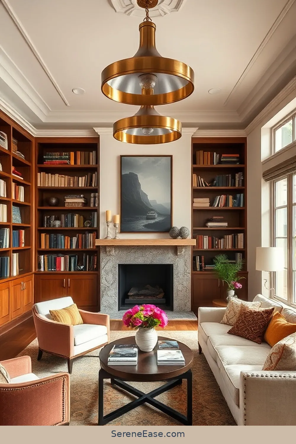23 Ways to Incorporate Metallic Accents in a Modern Farmhouse Library Style 3 Glamorous Light Fixtures to Illuminate Your Space for 23 Ways to Incorporate Metallic Accents in a Modern Farmhouse Library Style