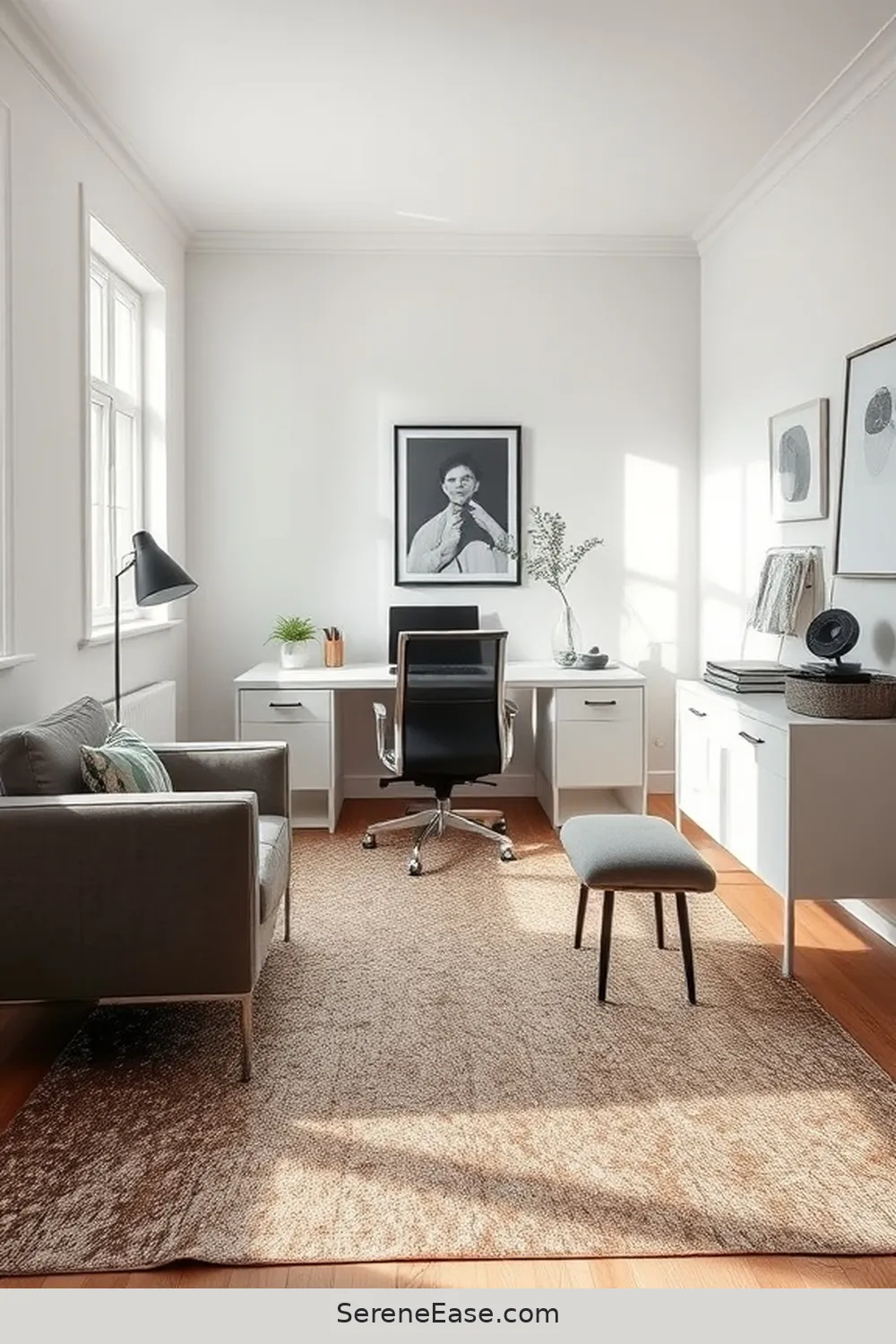 23 Ways to Incorporate Metallic Accents in a Scandinavian-Style Home Office 21 Glittering Rugs for 23 Ways to Incorporate Metallic Accents in a Scandinavian-Style Home Office