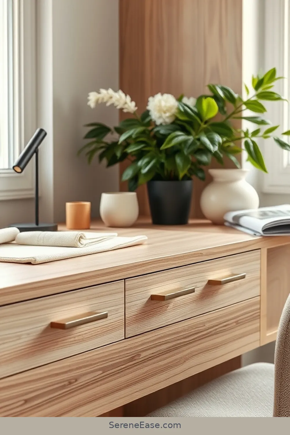 23 Ways to Incorporate Metallic Accents in a Scandinavian-Style Home Office 23 Metallic Drawer Handles for 23 Ways to Incorporate Metallic Accents in a Scandinavian-Style Home Office