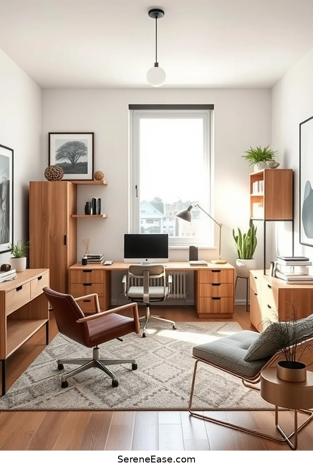 23 Ways to Incorporate Metallic Accents in a Scandinavian-Style Home Office 24 Mixed-Material Furniture for 23 Ways to Incorporate Metallic Accents in a Scandinavian-Style Home Office
