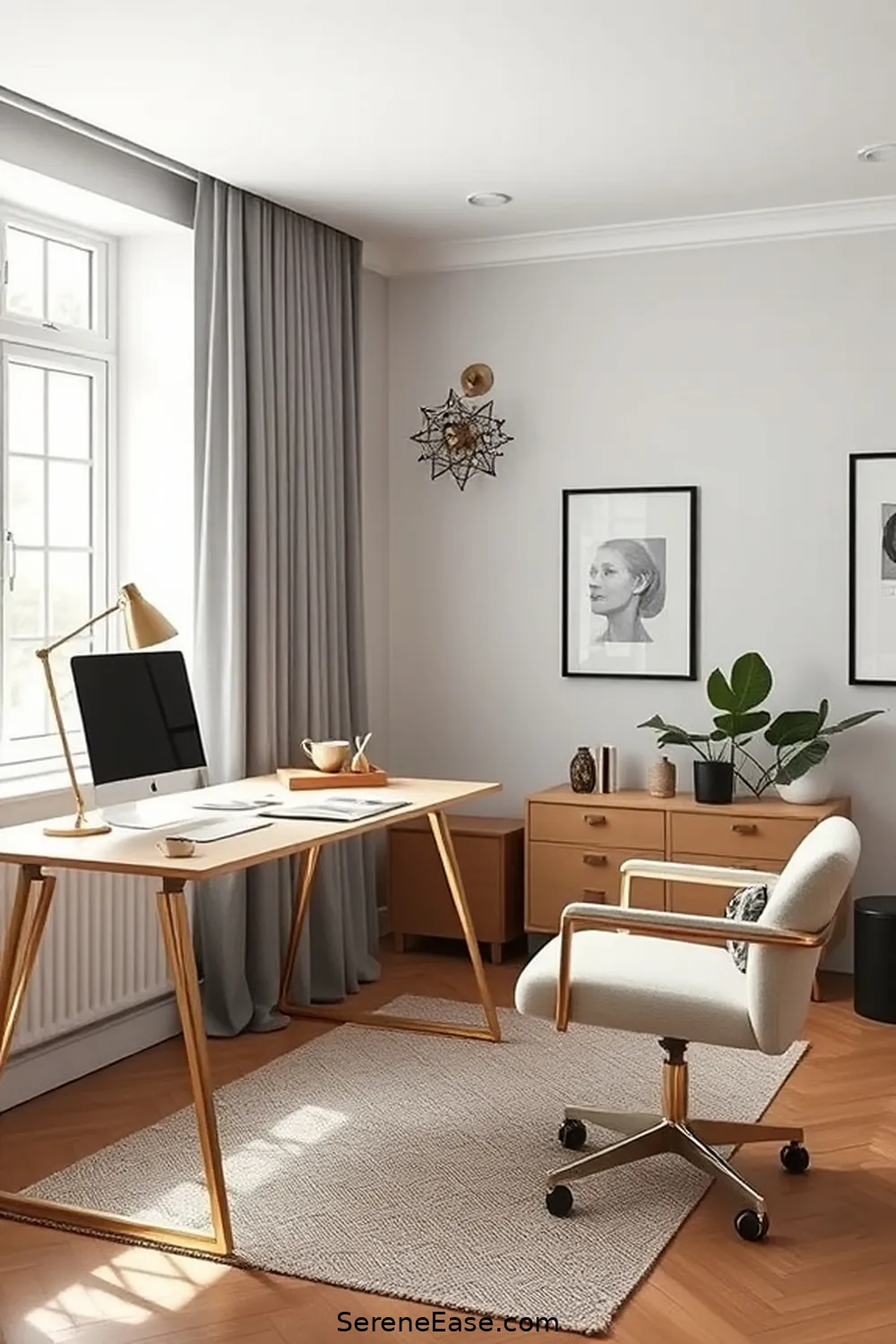 23 Ways to Incorporate Metallic Accents in a Scandinavian-Style Home Office 19 Statement Lighting Fixtures for 23 Ways to Incorporate Metallic Accents in a Scandinavian-Style Home Office