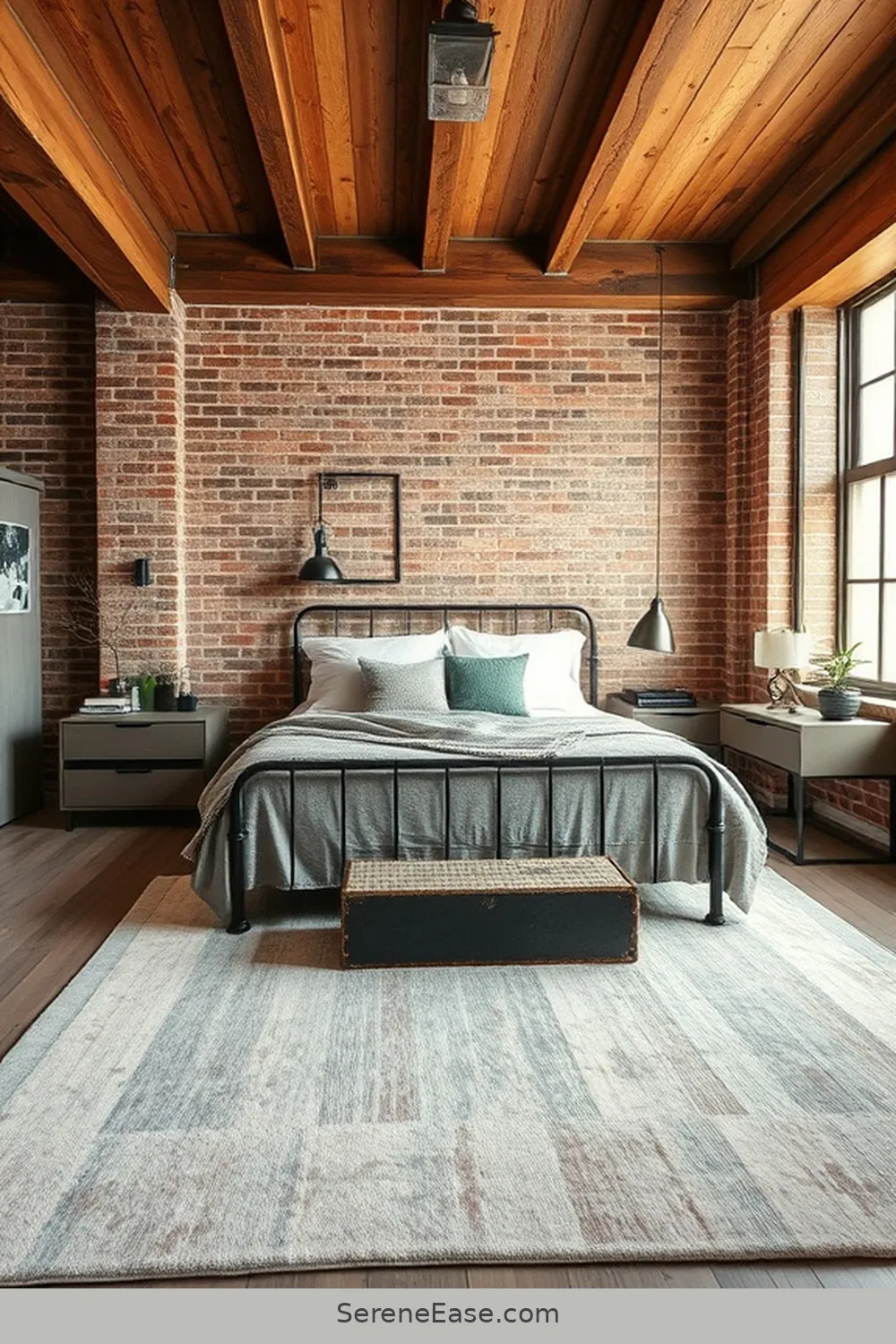 23 Ways to Incorporate Neutral Tones in Industrial Style Bedrooms 6 Add Area Rugs for 23 Ways to Incorporate Neutral Tones in Industrial Style Bedrooms