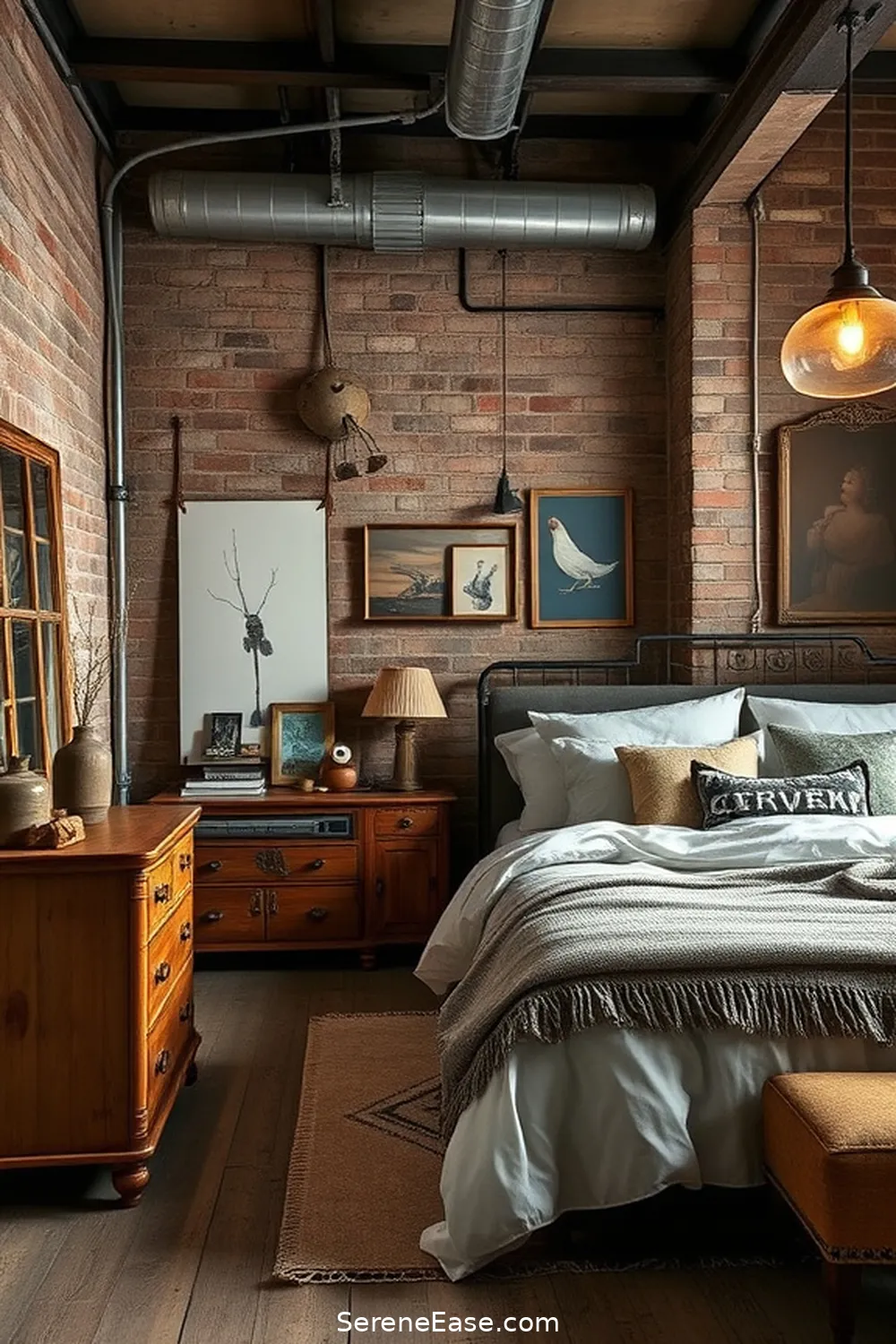 23 Ways to Incorporate Neutral Tones in Industrial Style Bedrooms 20 Use Vintage Finds for 23 Ways to Incorporate Neutral Tones in Industrial Style Bedrooms