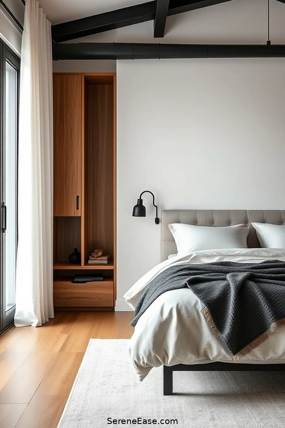 23 Ways to Incorporate Neutral Tones in Industrial Style Bedrooms 23 Utilize Built-in Storage for 23 Ways to Incorporate Neutral Tones in Industrial Style Bedrooms