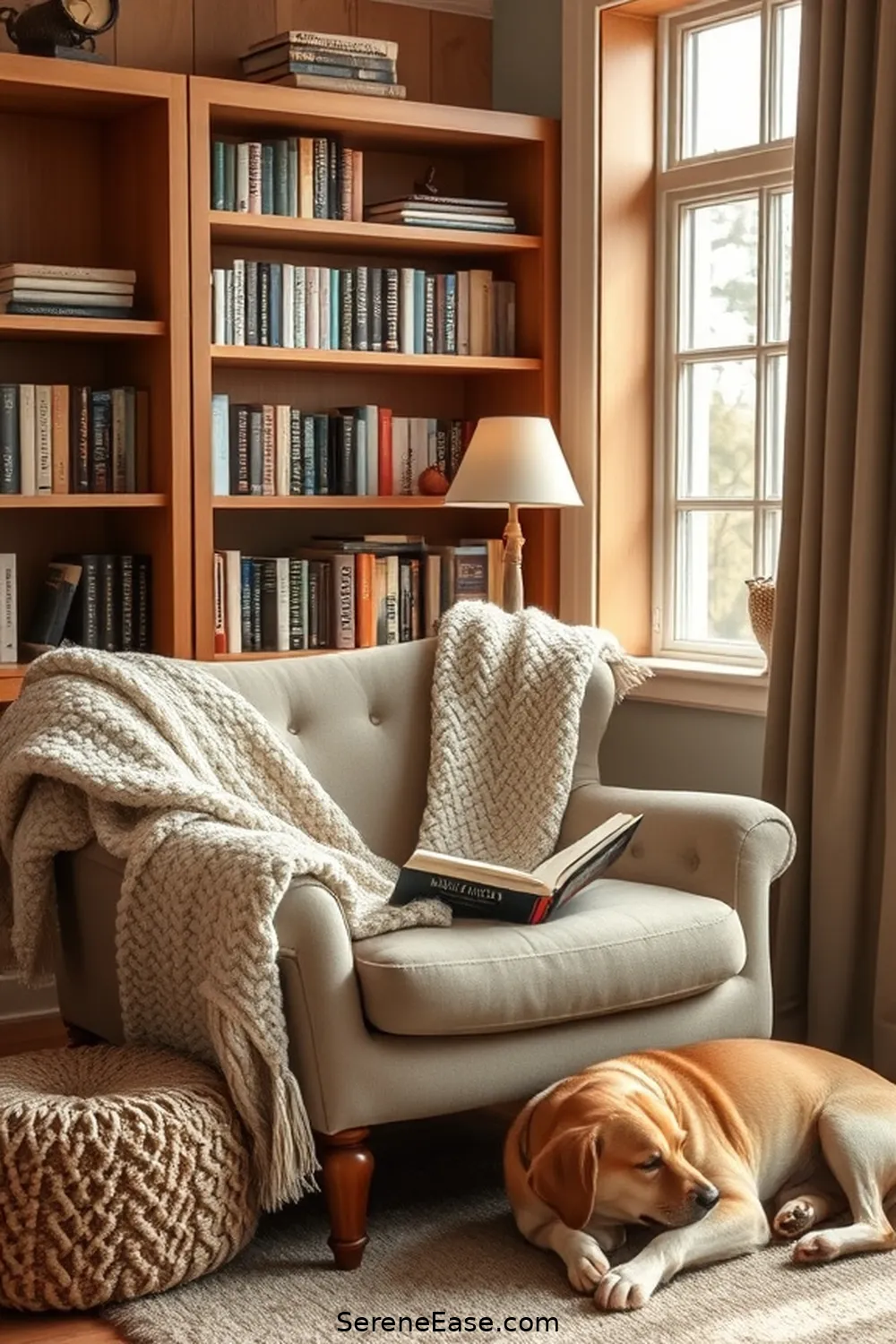 23 Ways to Incorporate Neutral Tones in Rustic-Style Libraries 17 Create a Cozy Reading Nook for 23 Ways to Incorporate Neutral Tones in Rustic-Style Libraries