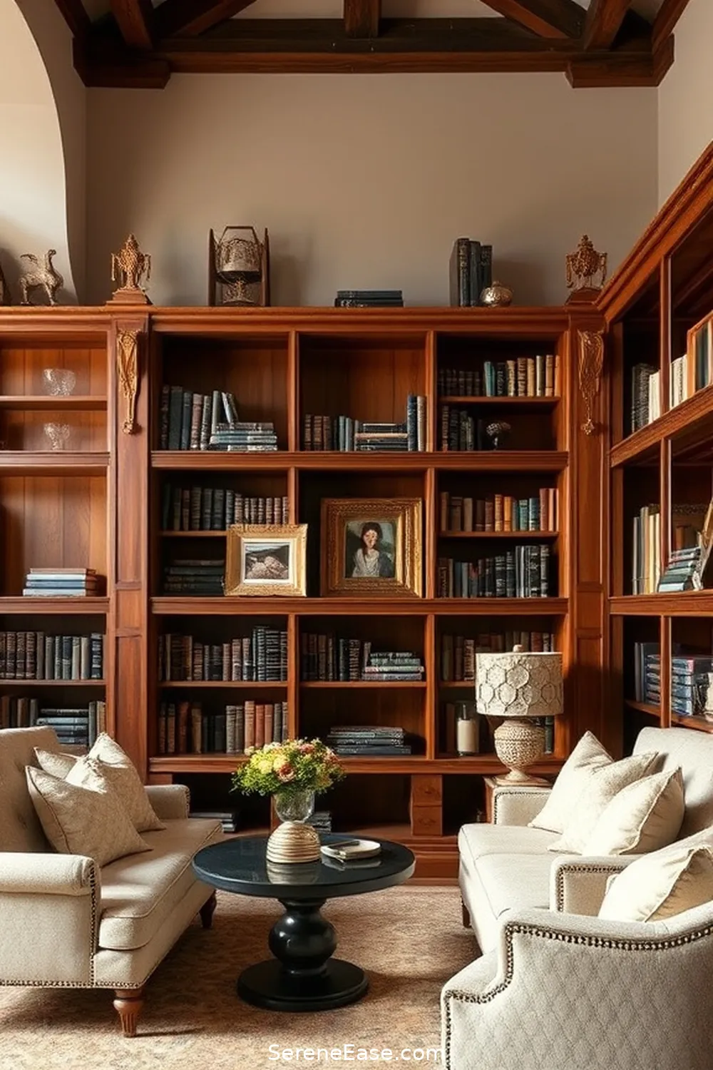 23 Ways to Incorporate Neutral Tones in Rustic-Style Libraries 21 Incorporate Subtle Metallic Accents for 23 Ways to Incorporate Neutral Tones in Rustic-Style Libraries