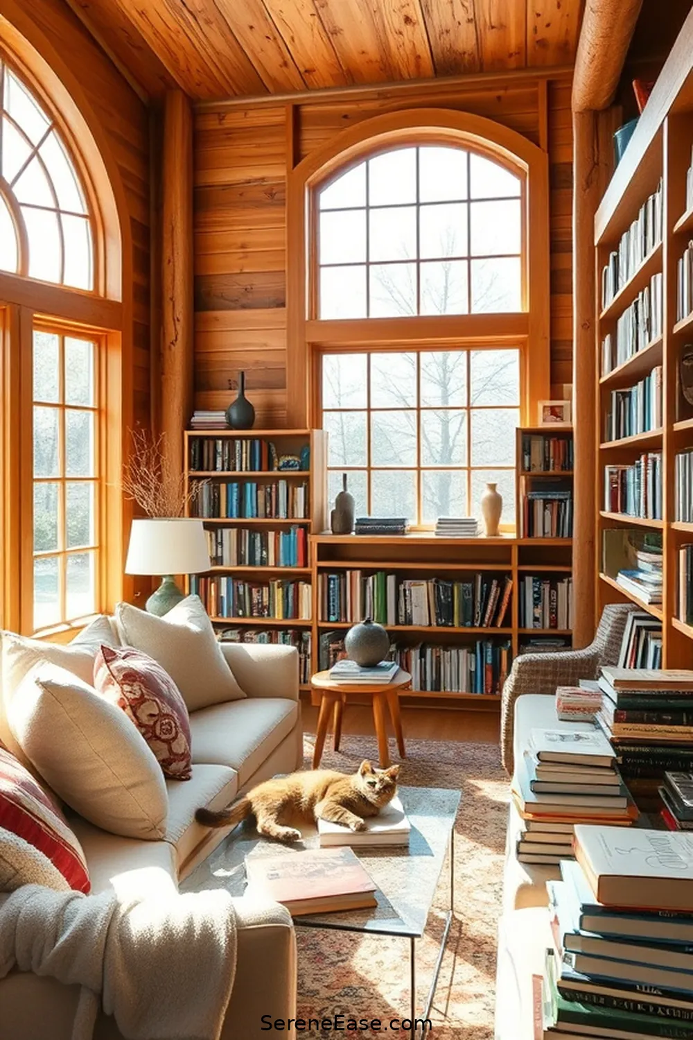 23 Ways to Incorporate Neutral Tones in Rustic-Style Libraries 4 Utilize Natural Wood Tones for 23 Ways to Incorporate Neutral Tones in Rustic-Style Libraries