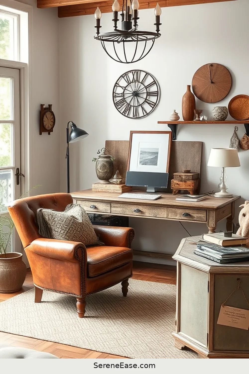 23 Ways to Incorporate Neutral Tones in Your Modern Farmhouse Style Home Office 13 Choose Vintage Accessories for 23 Ways to Incorporate Neutral Tones in Your Modern Farmhouse Style Home Office