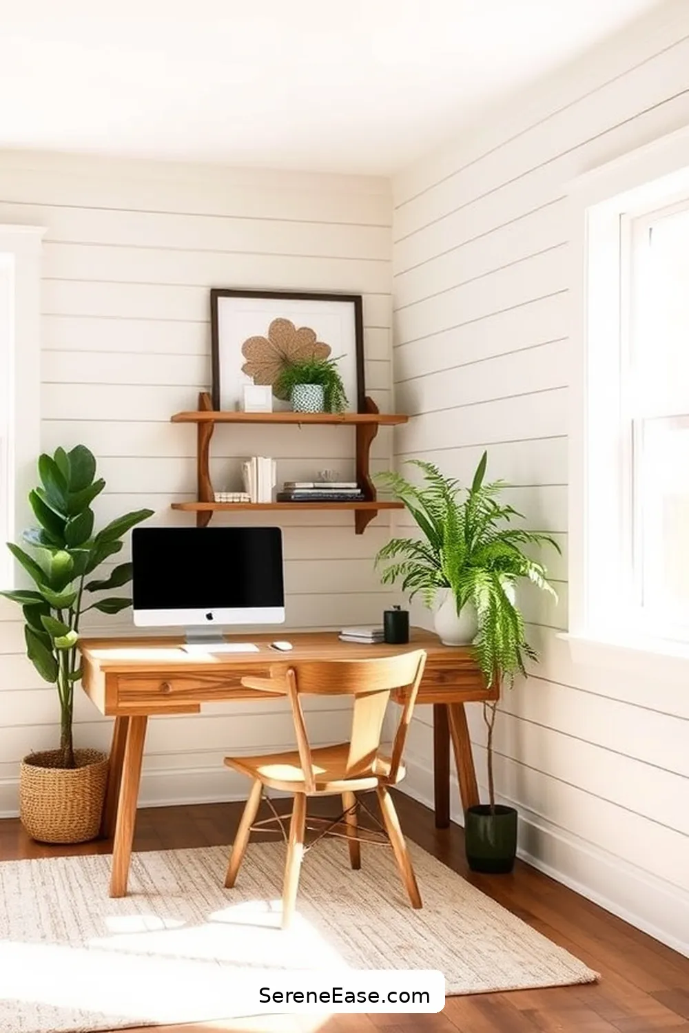 23 Ways to Incorporate Neutral Tones in Your Modern Farmhouse Style Home Office 12 Install Shiplap Walls for 23 Ways to Incorporate Neutral Tones in Your Modern Farmhouse Style Home Office