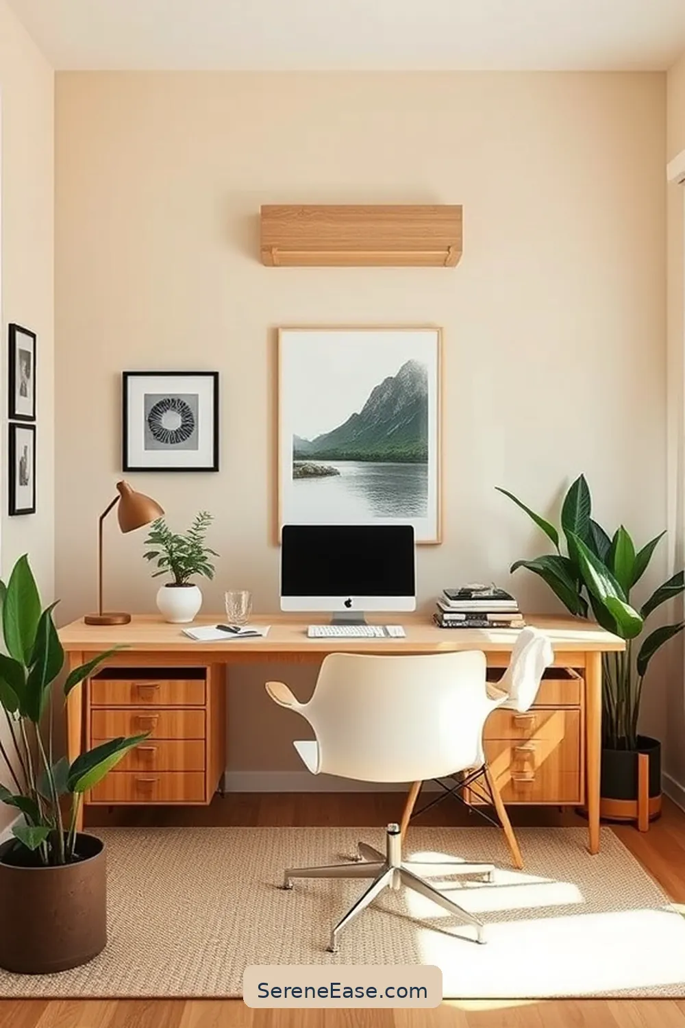 23 Ways to Incorporate Neutral Tones in a Mid-Century Modern Home Office Style 13 Select a Calm Wall Color for 23 Ways to Incorporate Neutral Tones in a Mid-Century Modern Home Office Style