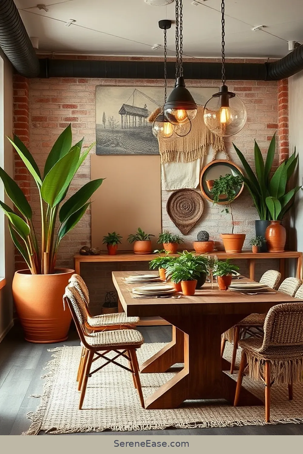 23 Ways to Use Earth Tones in Industrial Dining Room Style 5 Add Terracotta Elements for 23 Ways to Use Earth Tones in Industrial Dining Room Style