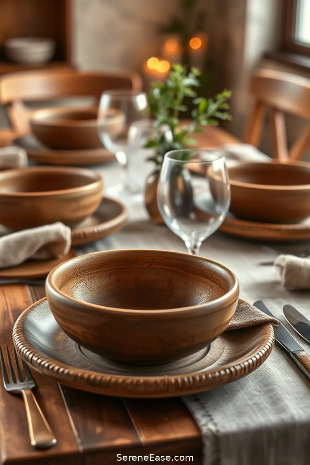 23 Ways to Use Earth Tones in Industrial Dining Room Style 10 Choose Rustic Tableware for 23 Ways to Use Earth Tones in Industrial Dining Room Style