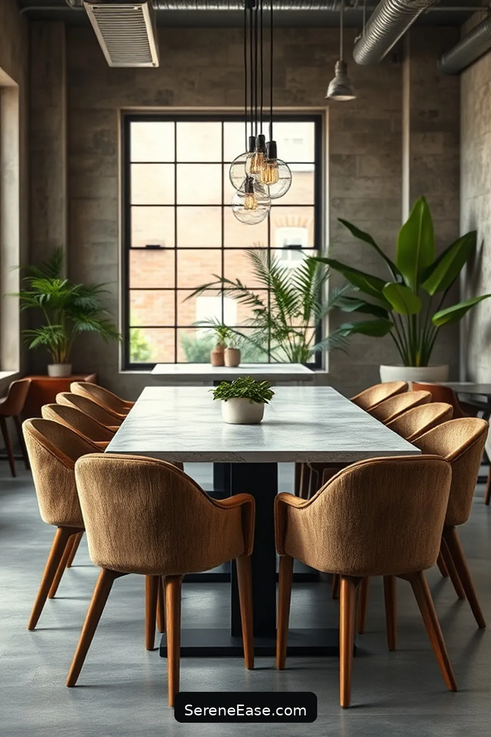 23 Ways to Use Earth Tones in Industrial Dining Room Style 22 Incorporate Natural Stone Tabletops for 23 Ways to Use Earth Tones in Industrial Dining Room Style
