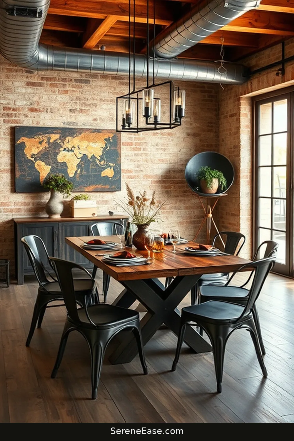 23 Ways to Use Earth Tones in Industrial Dining Room Style 17 Incorporate Raw Metal Finishes for 23 Ways to Use Earth Tones in Industrial Dining Room Style