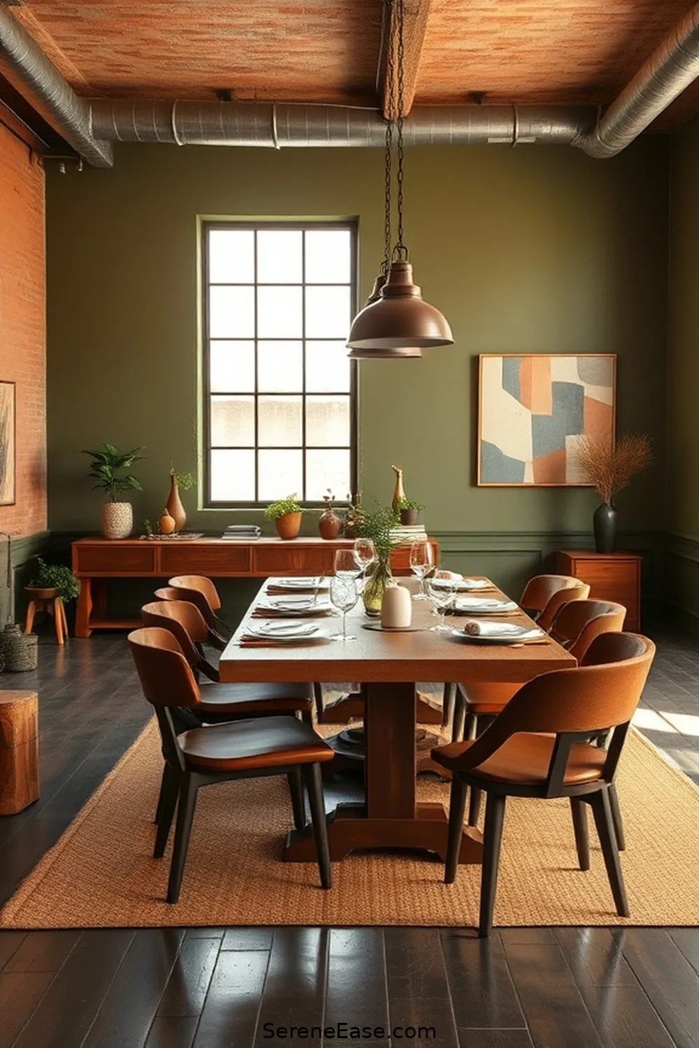 23 Ways to Use Earth Tones in Industrial Dining Room Style 14 Opt for Earthy Paint Colors for 23 Ways to Use Earth Tones in Industrial Dining Room Style