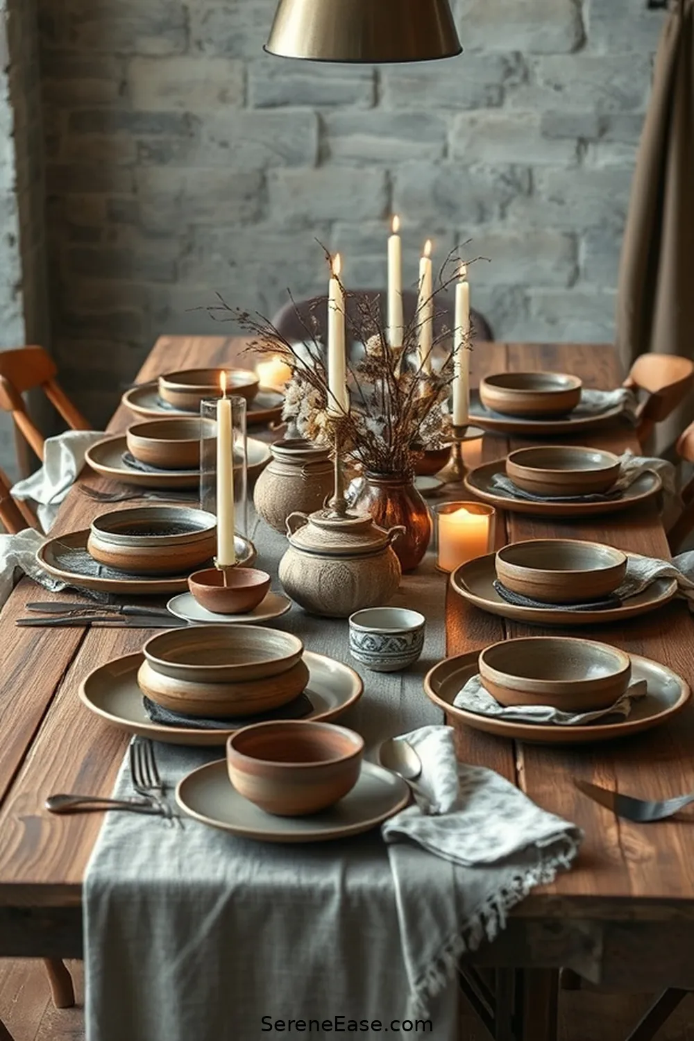 23 Ways to Use Earth Tones in Industrial Dining Room Style 16 Use Clay or Ceramic Dishes for 23 Ways to Use Earth Tones in Industrial Dining Room Style