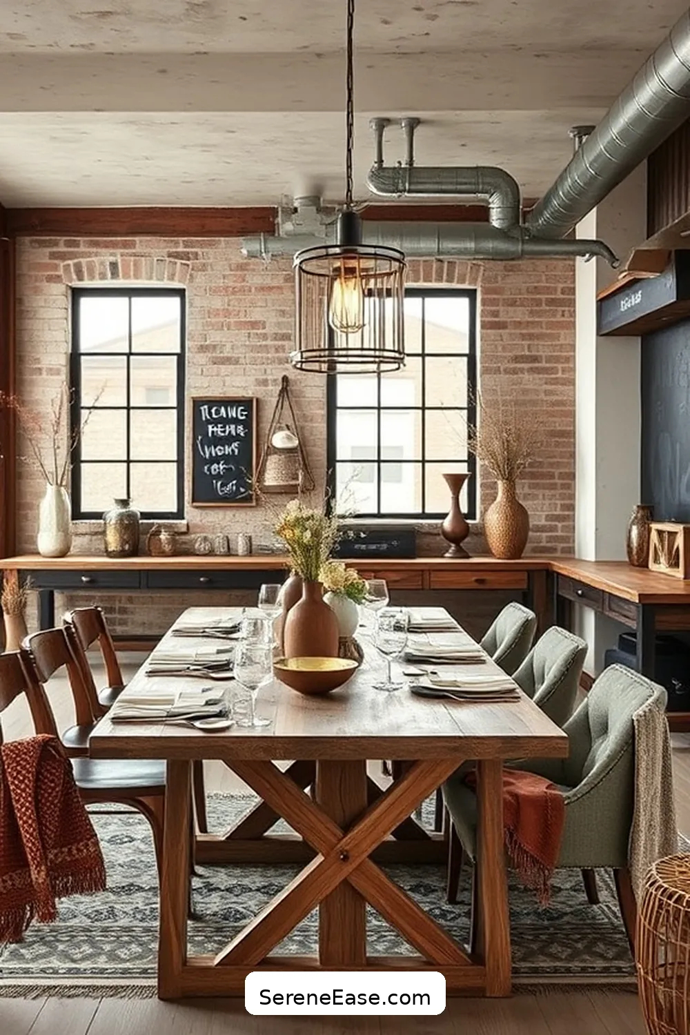 23 Ways to Use Earth Tones in Industrial Dining Room Style 4 Use Natural Wood Furniture for 23 Ways to Use Earth Tones in Industrial Dining Room Style