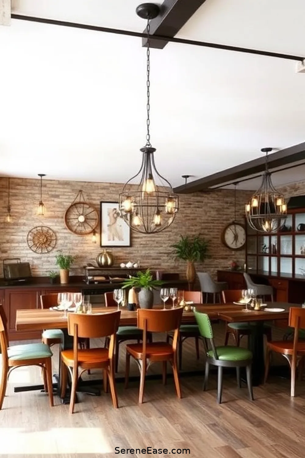 23 Ways to Use Earth Tones in Industrial Dining Room Style 9 Use Warm Lighting Fixtures for 23 Ways to Use Earth Tones in Industrial Dining Room Style