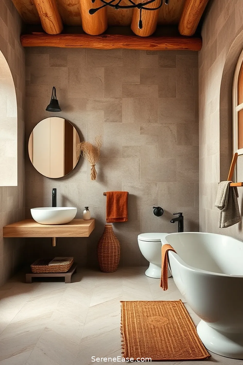 23 Ways to Use Earth Tones in Rustic Bathroom Style Design 8 Select a Muted Color Palette for 23 Ways to Use Earth Tones in Rustic Bathroom Style Design