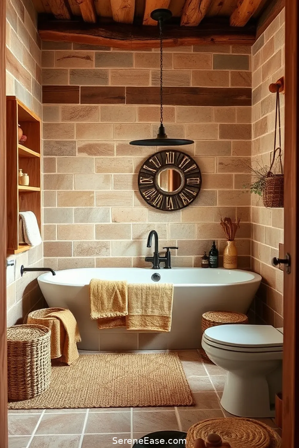 23 Ways to Use Earth Tones in Rustic Bathroom Style Design 15 Use Vintage or Reclaimed Materials for 23 Ways to Use Earth Tones in Rustic Bathroom Style Design