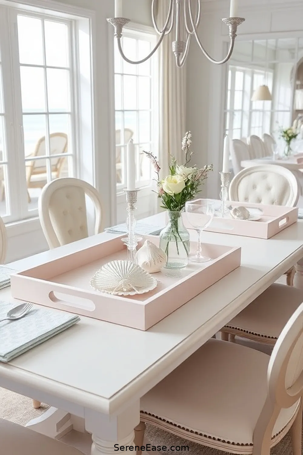 Choose Pastel Serving Trays for 23 Ways to Use Pastels in Your Coastal Style Dining Room