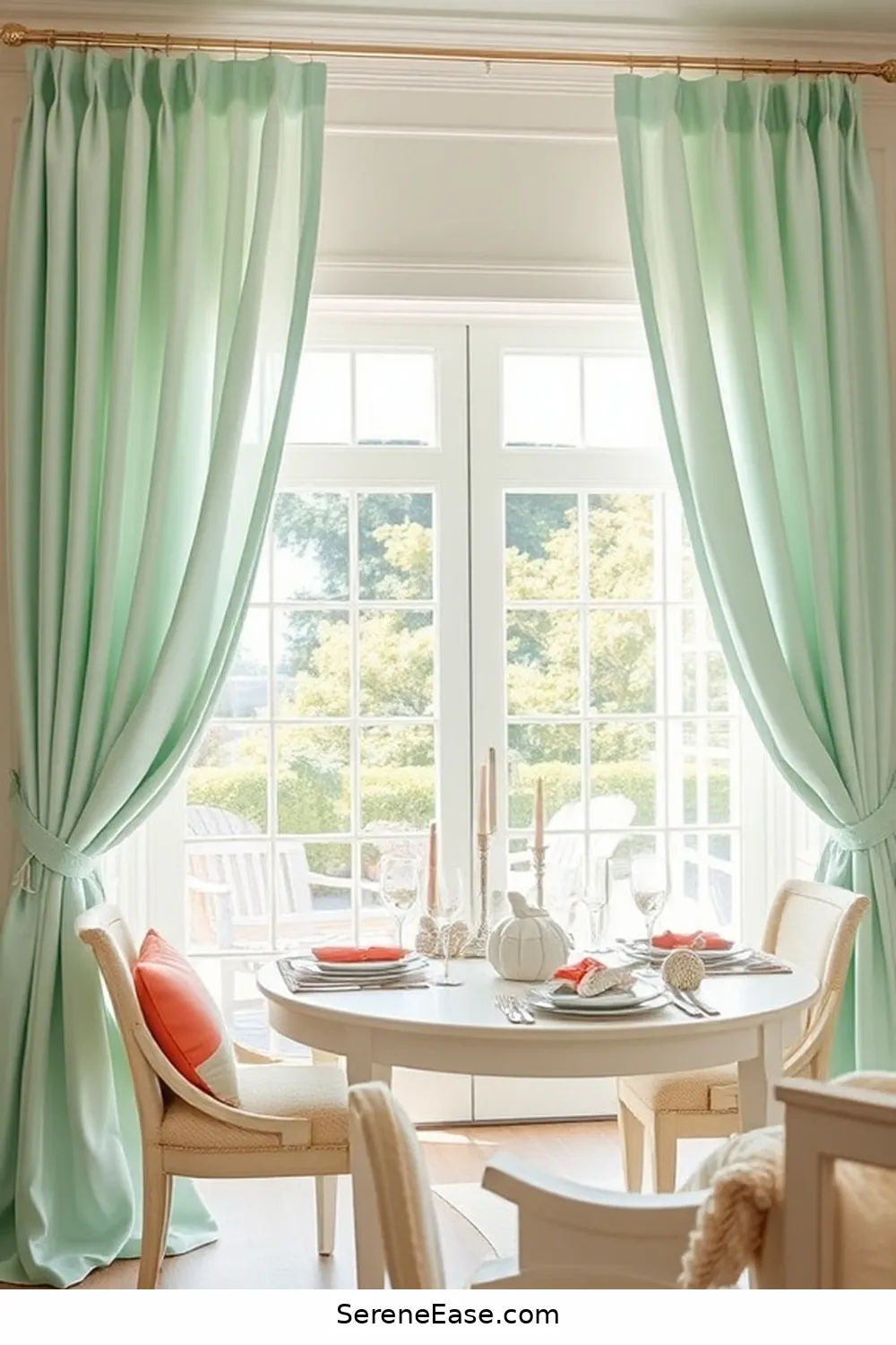 Choose a Pastel Color Palette for Curtains for 23 Ways to Use Pastels in Your Coastal Style Dining Room