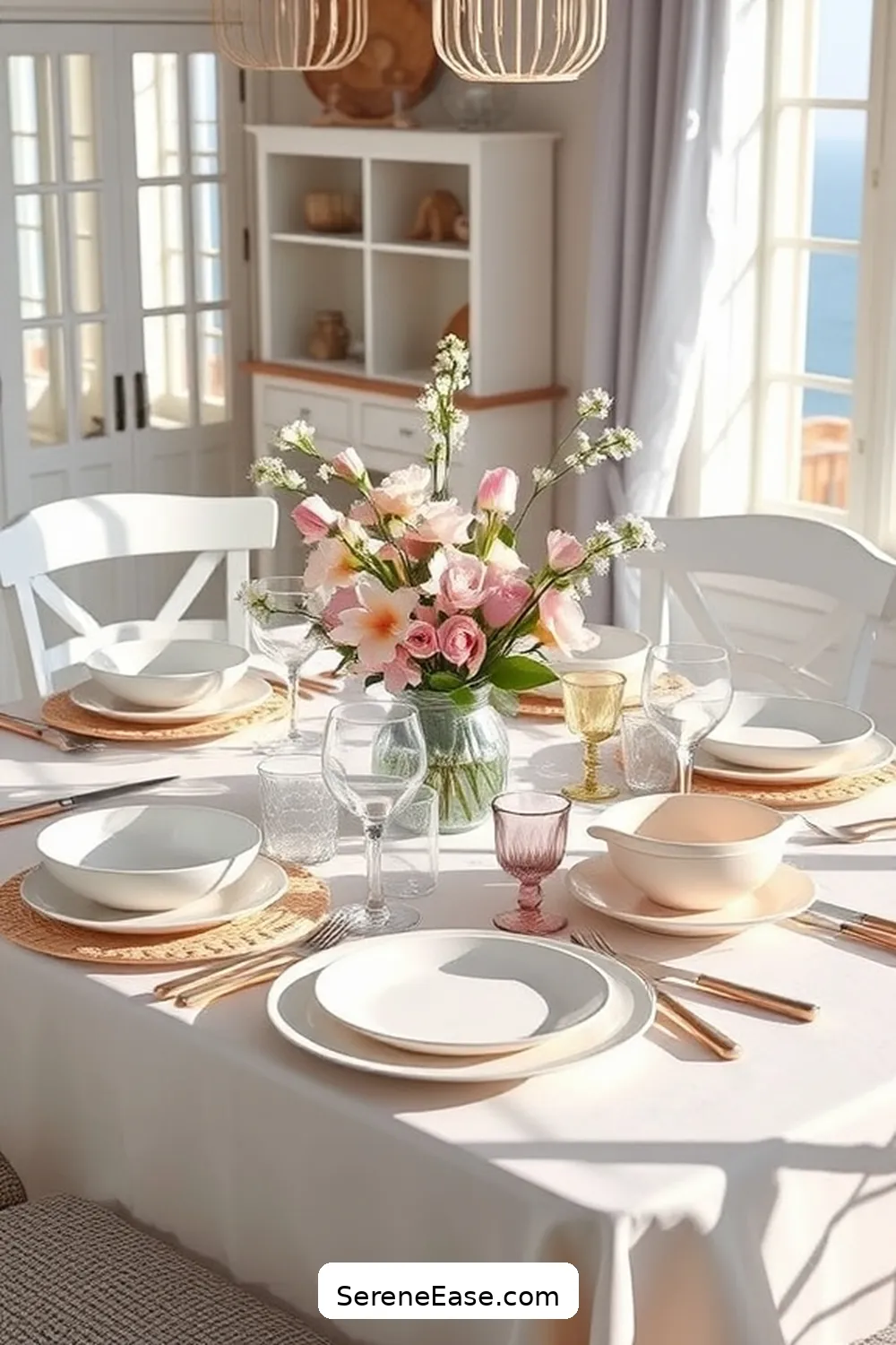 Opt for Pastel Dishware and Glassware for 23 Ways to Use Pastels in Your Coastal Style Dining Room