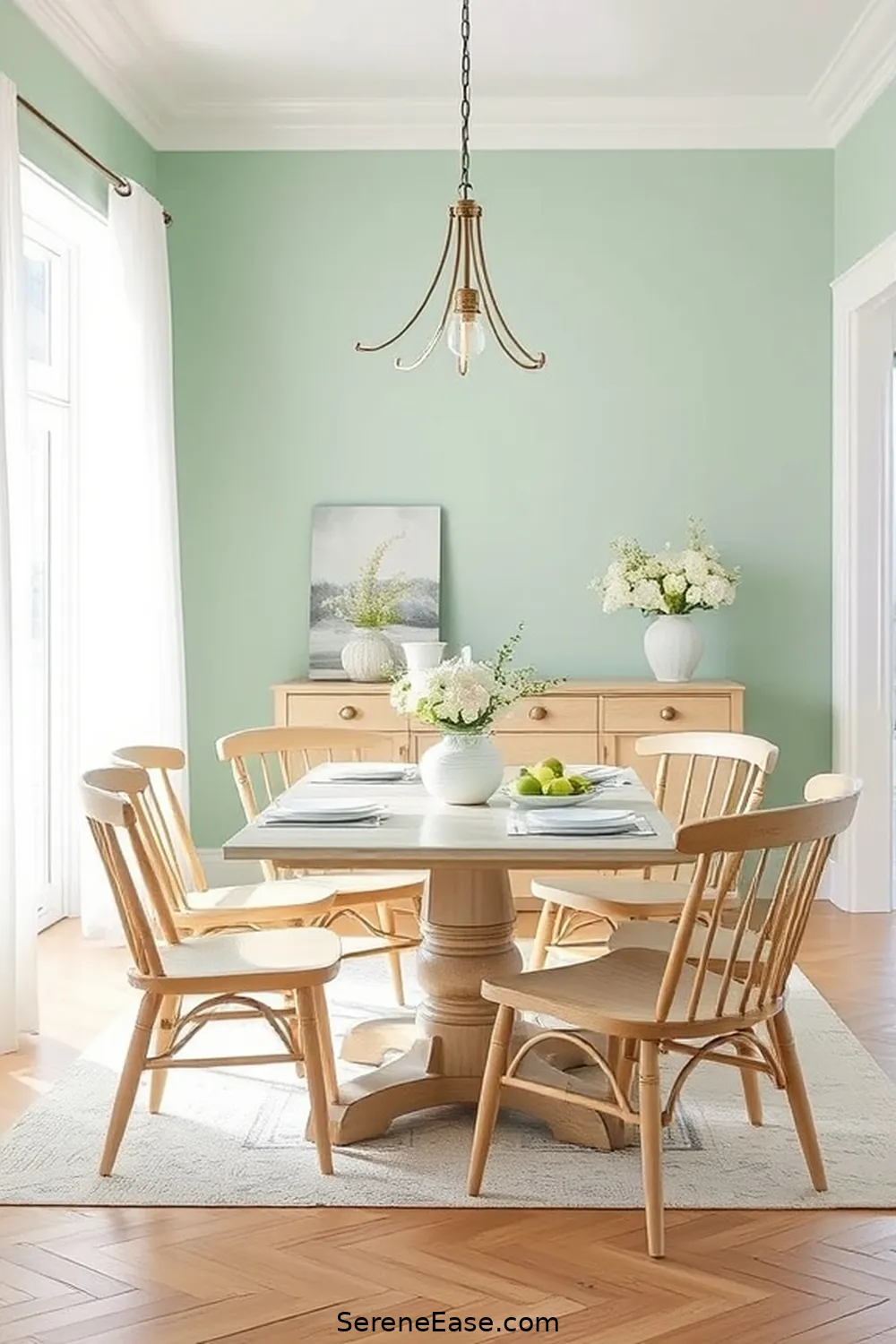 Paint the Walls in Soft Seafoam Green for 23 Ways to Use Pastels in Your Coastal Style Dining Room