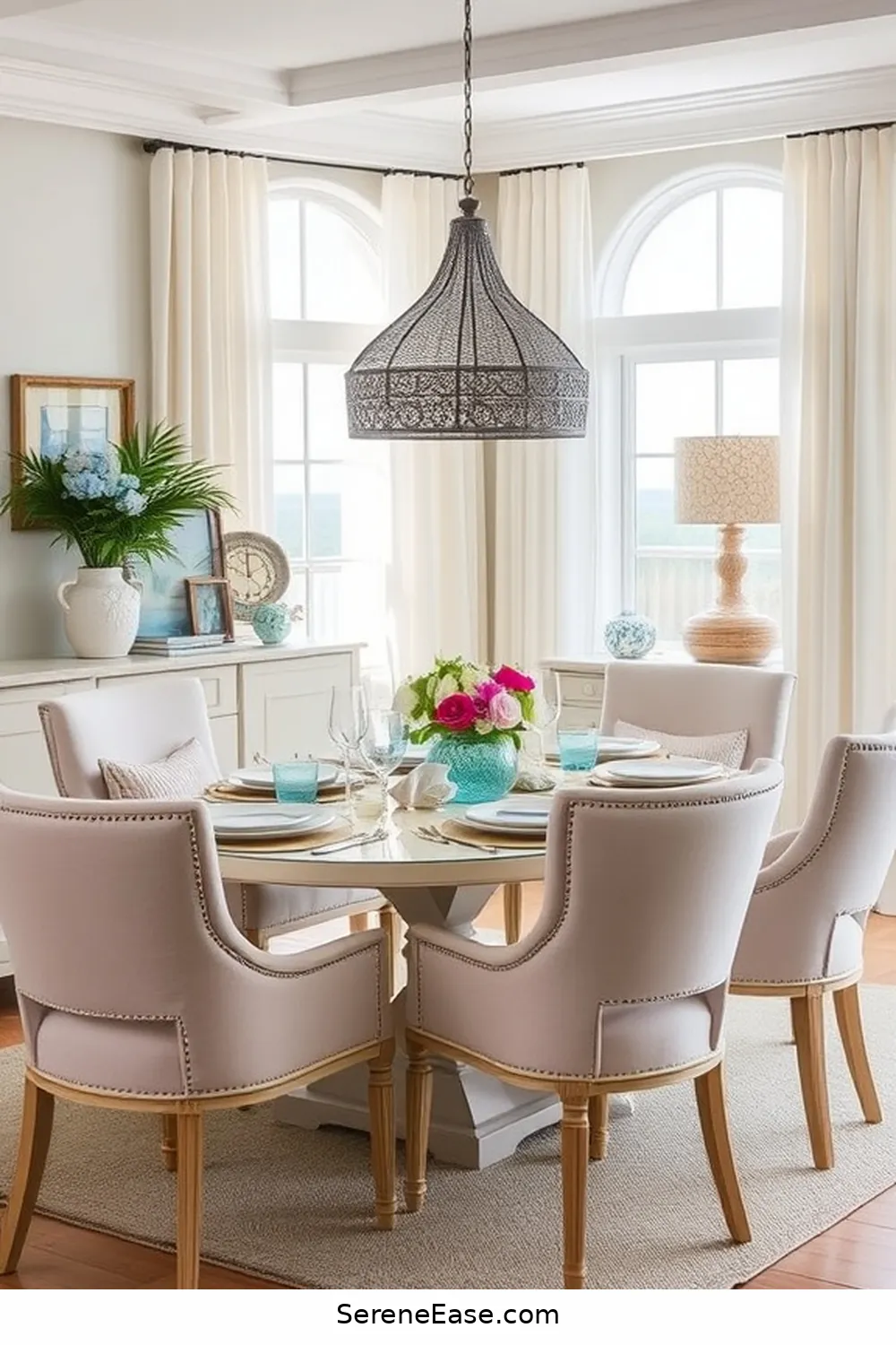 Use Pastel Colored Accent Chairs for 23 Ways to Use Pastels in Your Coastal Style Dining Room