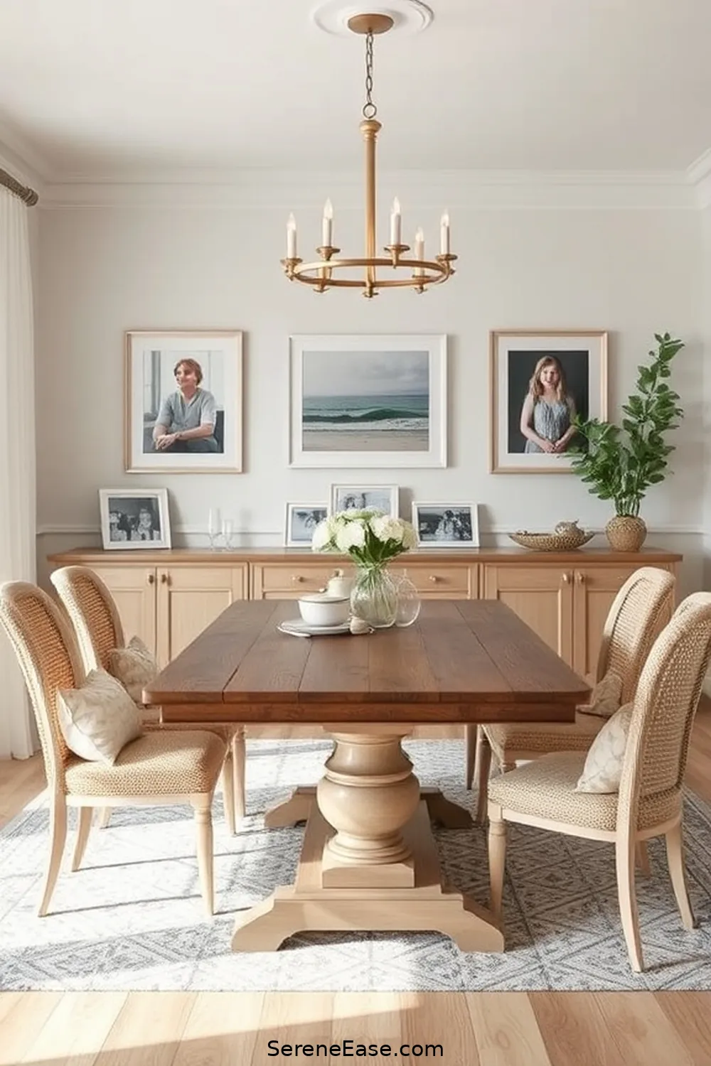 Use Pastel Picture Frames for Family Photos for 23 Ways to Use Pastels in Your Coastal Style Dining Room