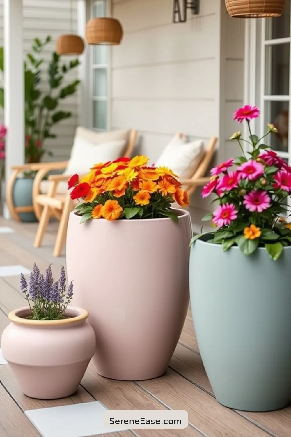 23 Ways to Use Pastels in Your Scandinavian Style Outdoor Patio 6 Add Pastel Pots and Planters for 23 Ways to Use Pastels in Your Scandinavian Style Outdoor Patio