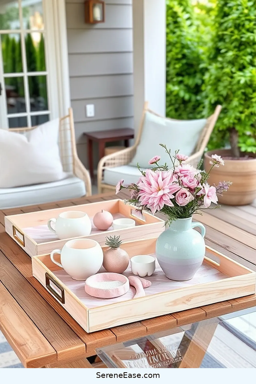 23 Ways to Use Pastels in Your Scandinavian Style Outdoor Patio 18 Use Pastel Decorative Trays for 23 Ways to Use Pastels in Your Scandinavian Style Outdoor Patio