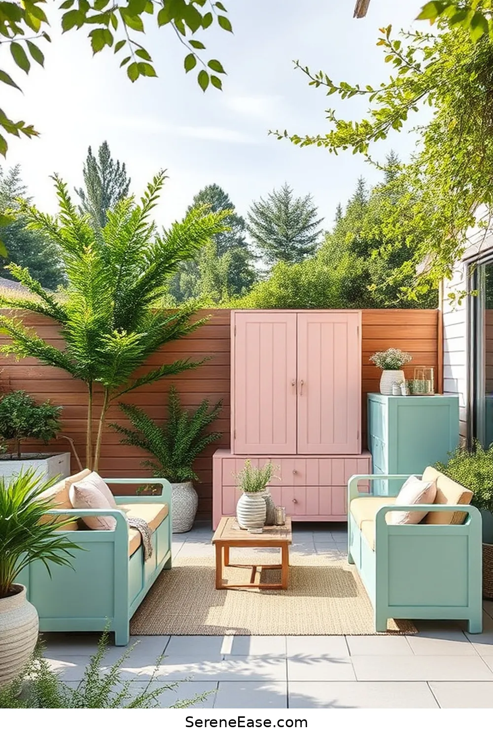 23 Ways to Use Pastels in Your Scandinavian Style Outdoor Patio 22 Use Pastel Outdoor Storage Solutions for 23 Ways to Use Pastels in Your Scandinavian Style Outdoor Patio