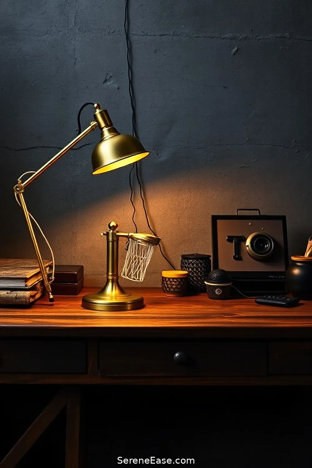 24 Stunning Metallic Accents for Your Industrial Style Living Room 20 Brass Desk Lamps for 24 Stunning Metallic Accents for Your Industrial Style Living Room