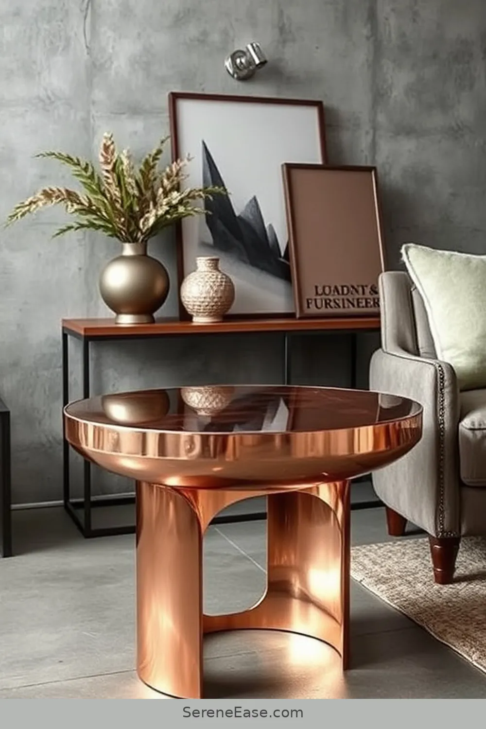 24 Stunning Metallic Accents for Your Industrial Style Living Room 3 Copper Accent Tables for 24 Stunning Metallic Accents for Your Industrial Style Living Room