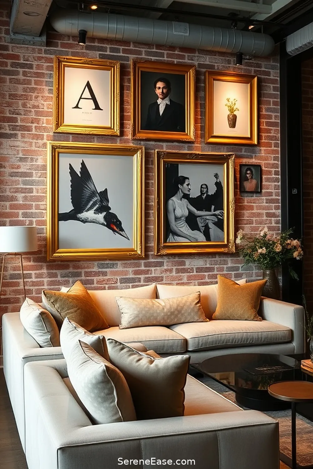 24 Stunning Metallic Accents for Your Industrial Style Living Room 6 Gold Picture Frames for 24 Stunning Metallic Accents for Your Industrial Style Living Room