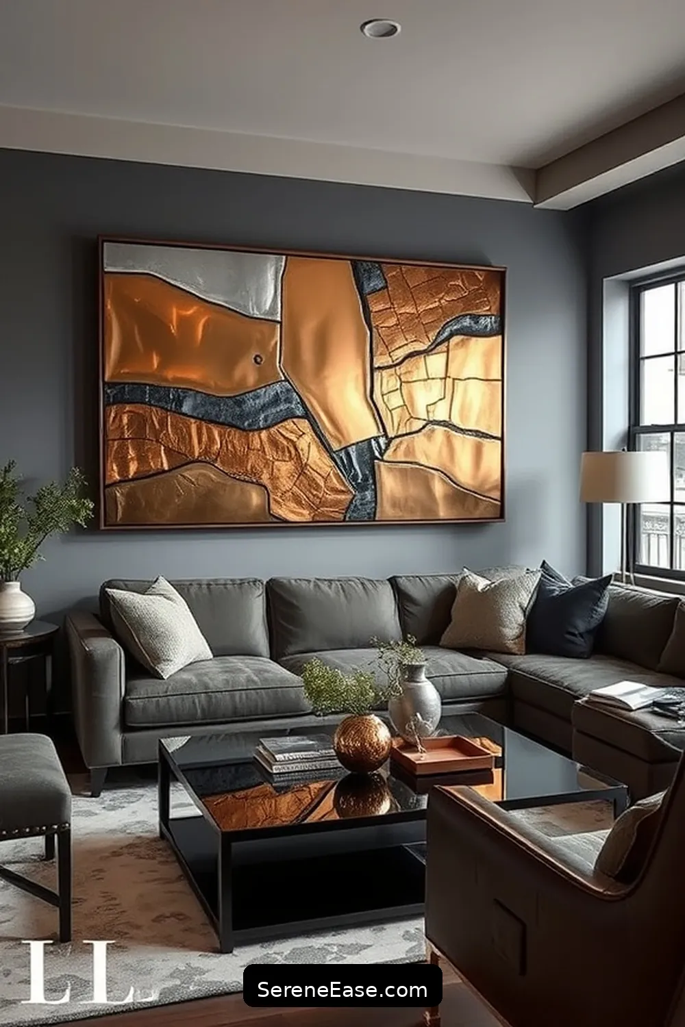 24 Stunning Metallic Accents for Your Industrial Style Living Room 25 Metallic Artwork for 24 Stunning Metallic Accents for Your Industrial Style Living Room
