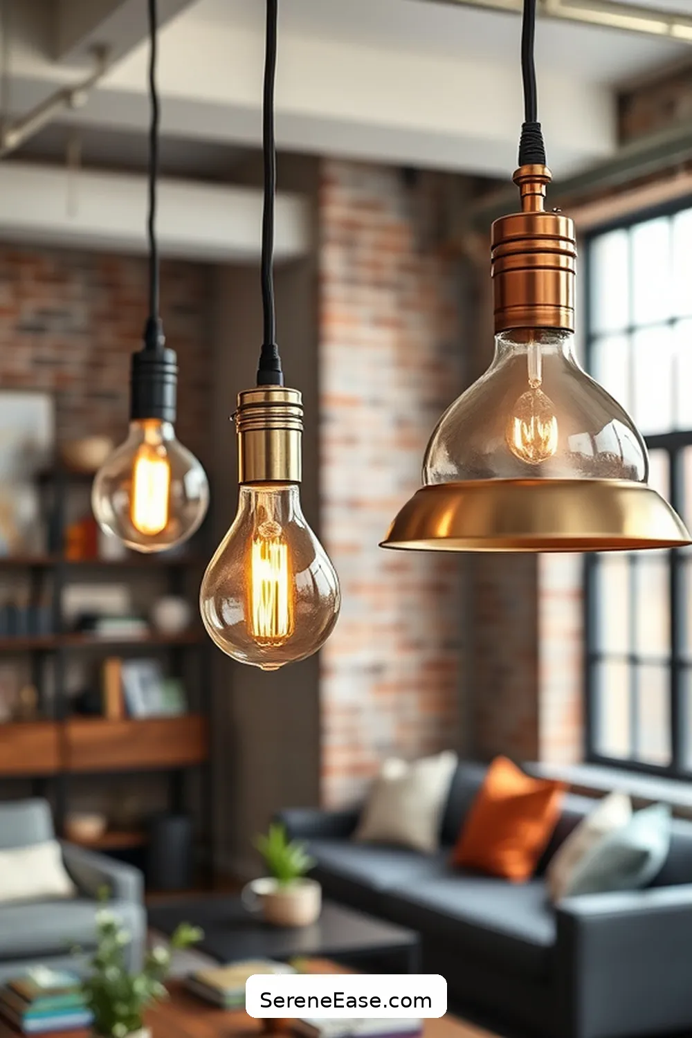 24 Stunning Metallic Accents for Your Industrial Style Living Room 2 Metallic Light Fixtures for 24 Stunning Metallic Accents for Your Industrial Style Living Room