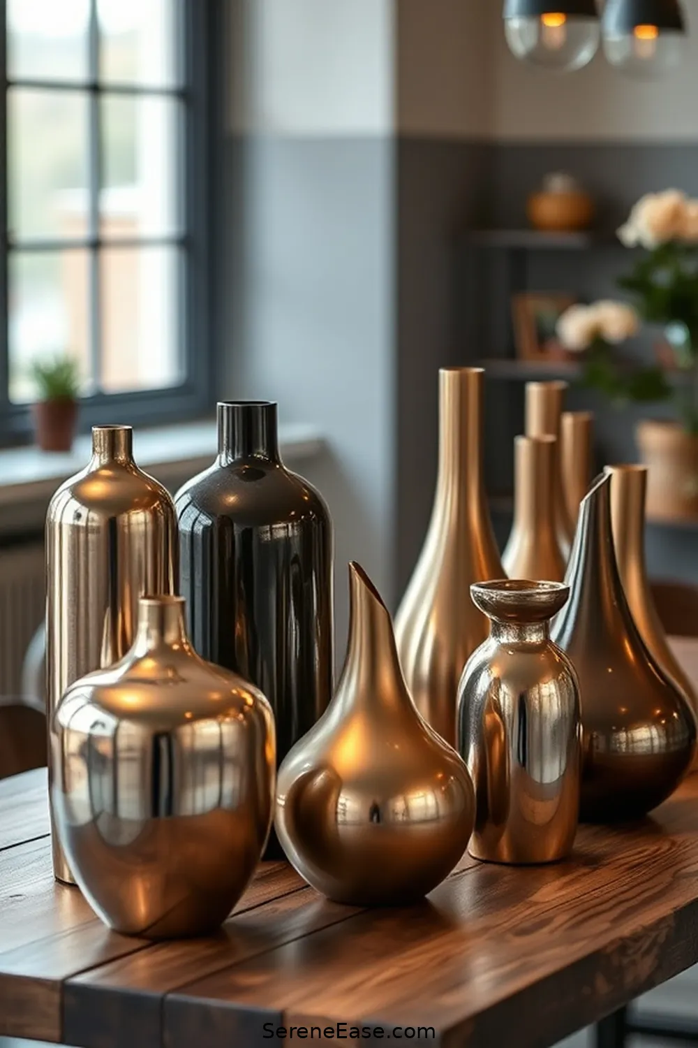 24 Stunning Metallic Accents for Your Industrial Style Living Room 19 Metallic Vases for 24 Stunning Metallic Accents for Your Industrial Style Living Room