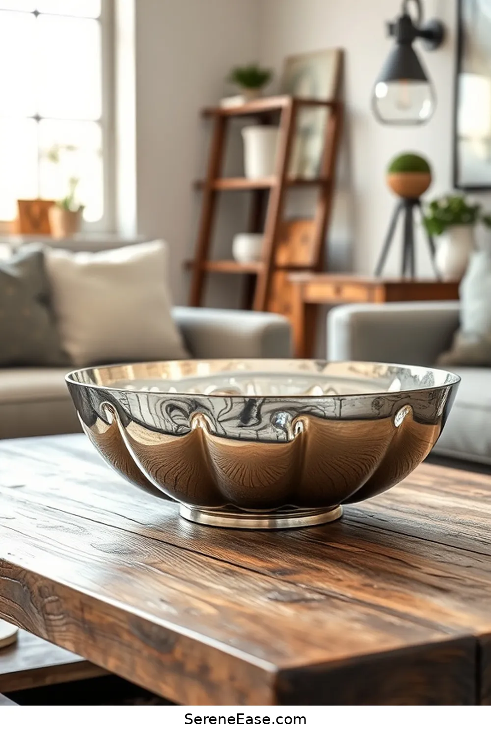 24 Stunning Metallic Accents for Your Industrial Style Living Room 7 Silver Decorative Bowls for 24 Stunning Metallic Accents for Your Industrial Style Living Room