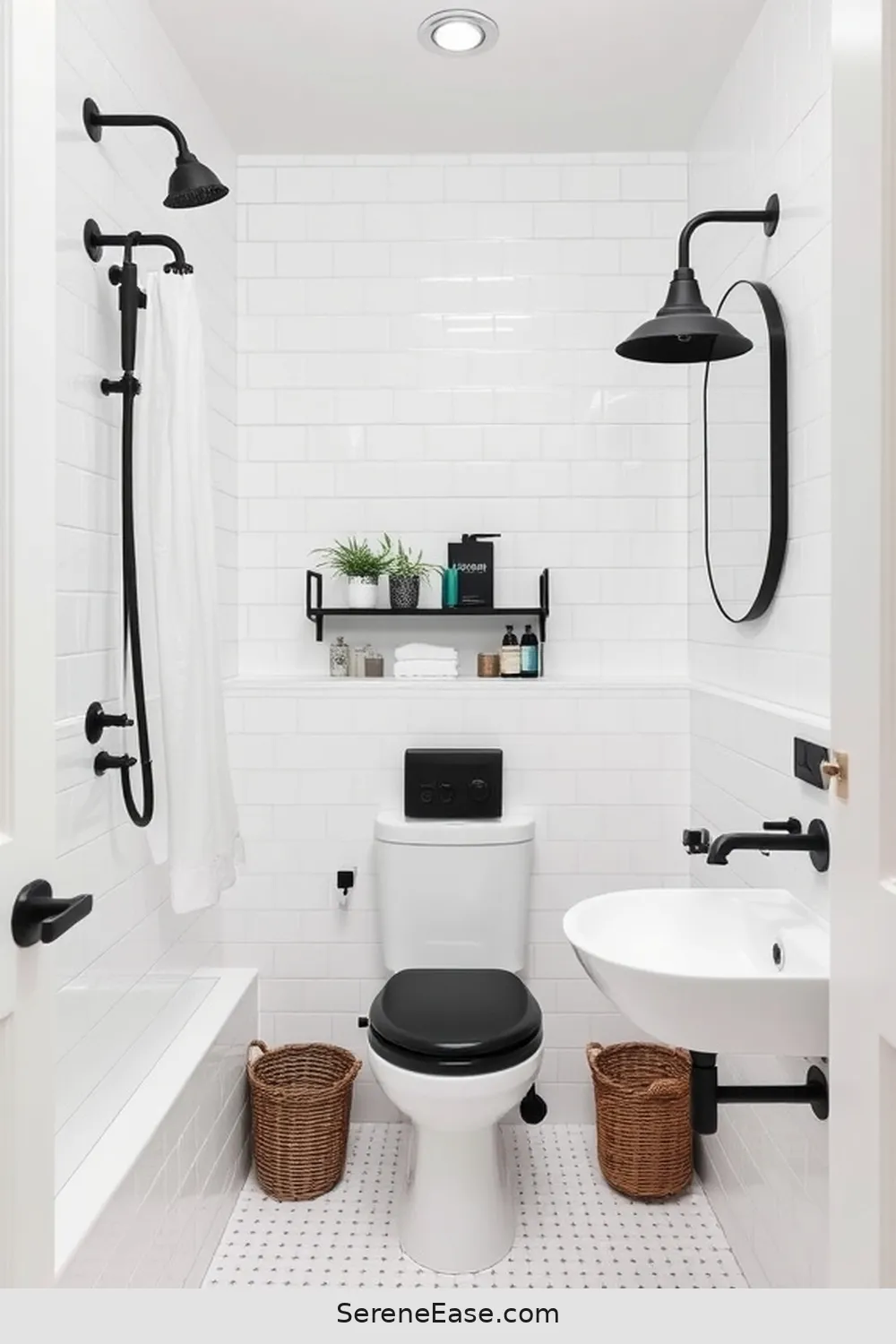 24 Stunning Scandinavian Bathroom Ideas in Black and White Style 25 Creative Use of Space in Small Bathrooms for 24 Stunning Scandinavian Bathroom Ideas in Black and White Style