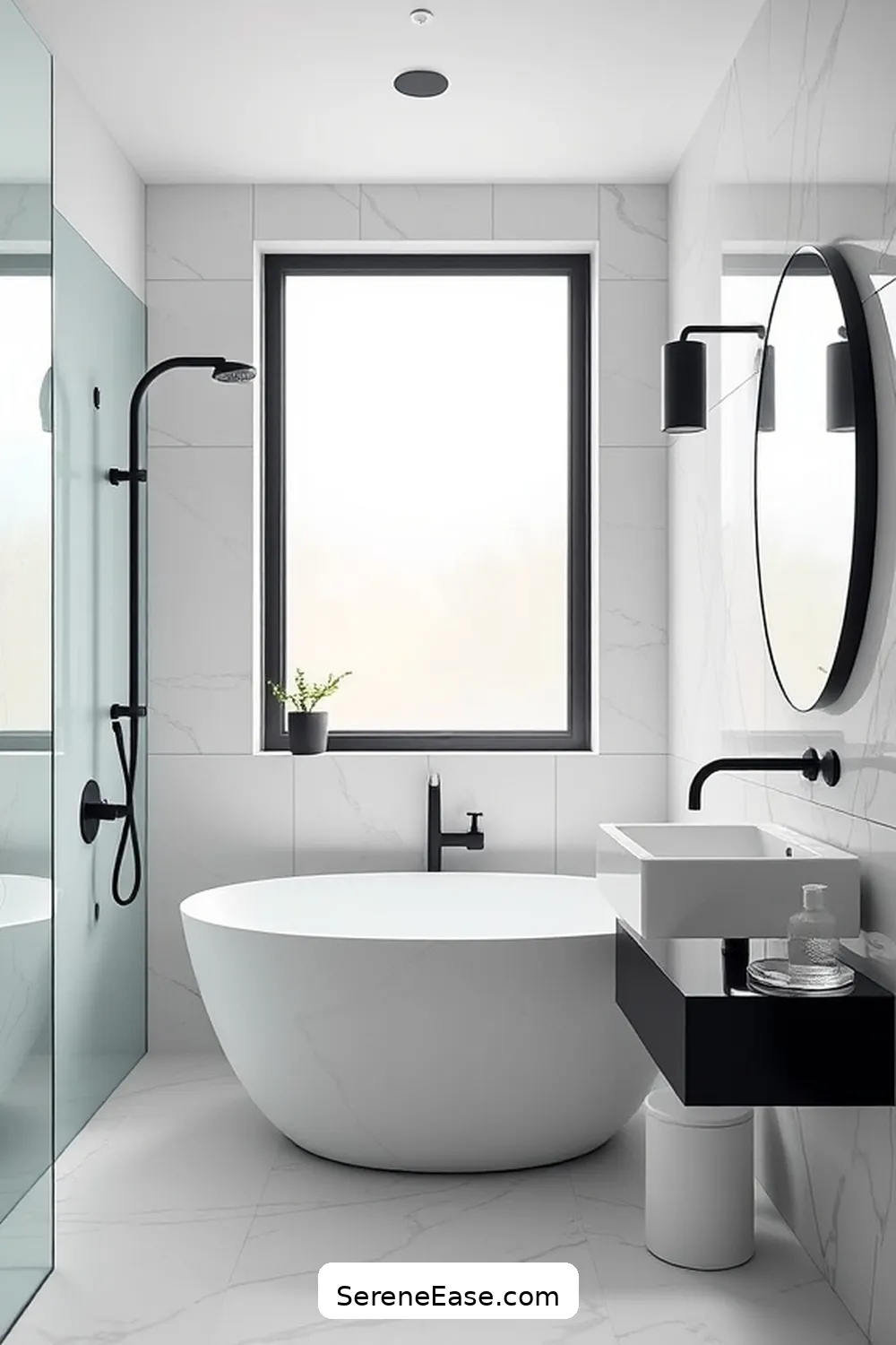 24 Stunning Scandinavian Bathroom Ideas in Black and White Style 4 Luxurious Black Fixtures for 24 Stunning Scandinavian Bathroom Ideas in Black and White Style