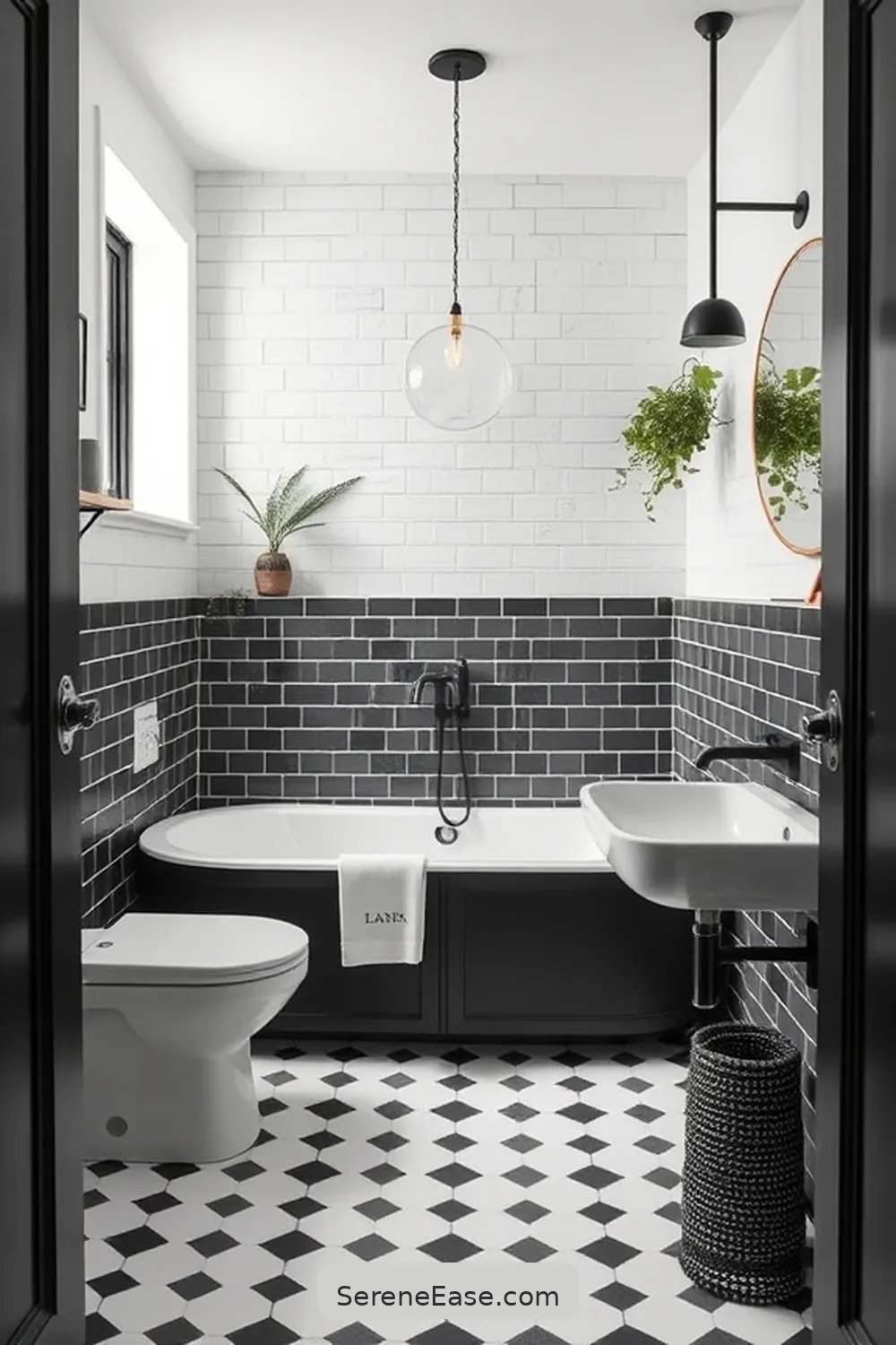 24 Stunning Scandinavian Bathroom Ideas in Black and White Style 24 Personalized Black and White Decor for 24 Stunning Scandinavian Bathroom Ideas in Black and White Style