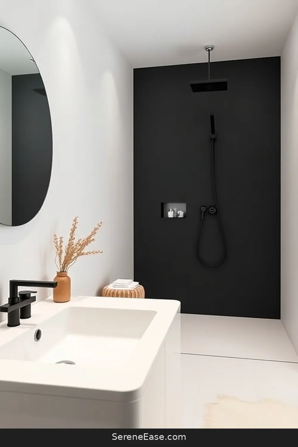 24 Stunning Scandinavian Bathroom Ideas in Black and White Style 6 Scandinavian Wood Accents for 24 Stunning Scandinavian Bathroom Ideas in Black and White Style