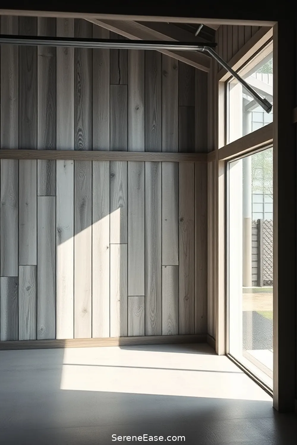 24 Ways to Achieve Monochromatic Garage in Modern Farmhouse Style 7 Add Vertical Wood Paneling for 24 Ways to Achieve Monochromatic Garage in Modern Farmhouse Style