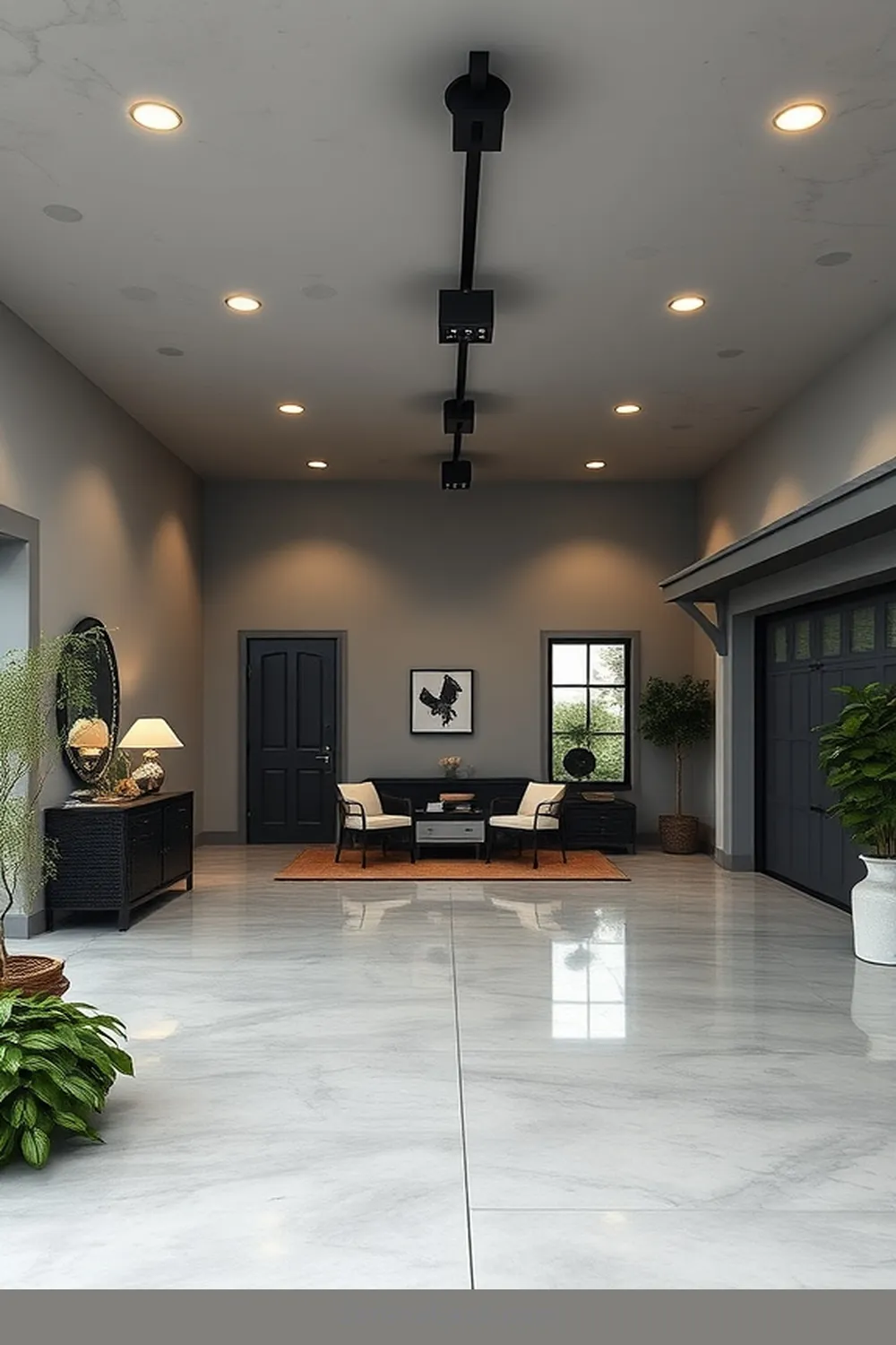 24 Ways to Achieve Monochromatic Garage in Modern Farmhouse Style 10 Incorporate Concrete Finishes for 24 Ways to Achieve Monochromatic Garage in Modern Farmhouse Style