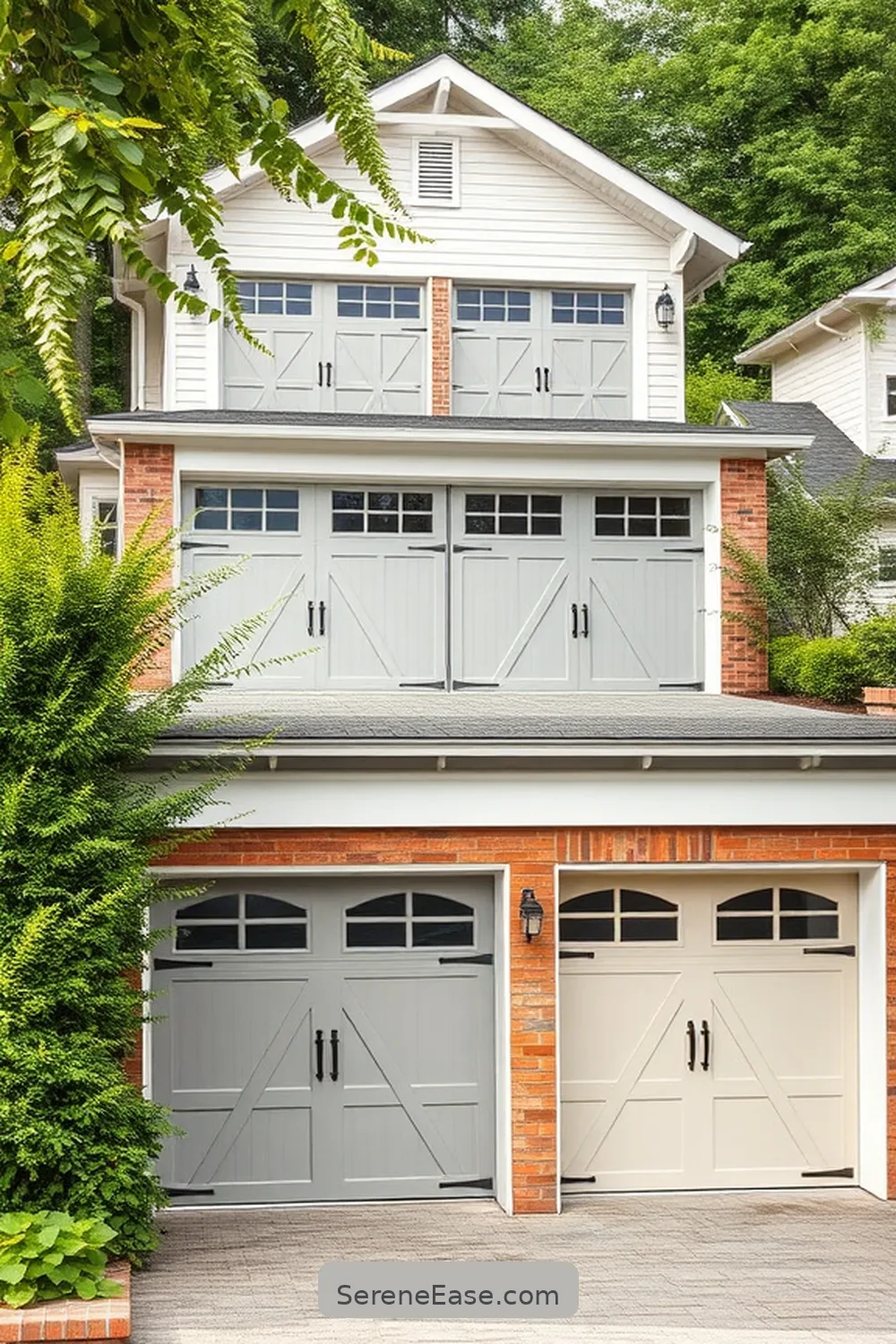 24 Ways to Achieve Monochromatic Garage in Modern Farmhouse Style 5 Paint Garage Doors to Match for 24 Ways to Achieve Monochromatic Garage in Modern Farmhouse Style